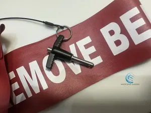AIRBUS STEERING BYPASS PIN w/ REMOVE BEFORE FLIGHT FLAG fits all A300 thru A380